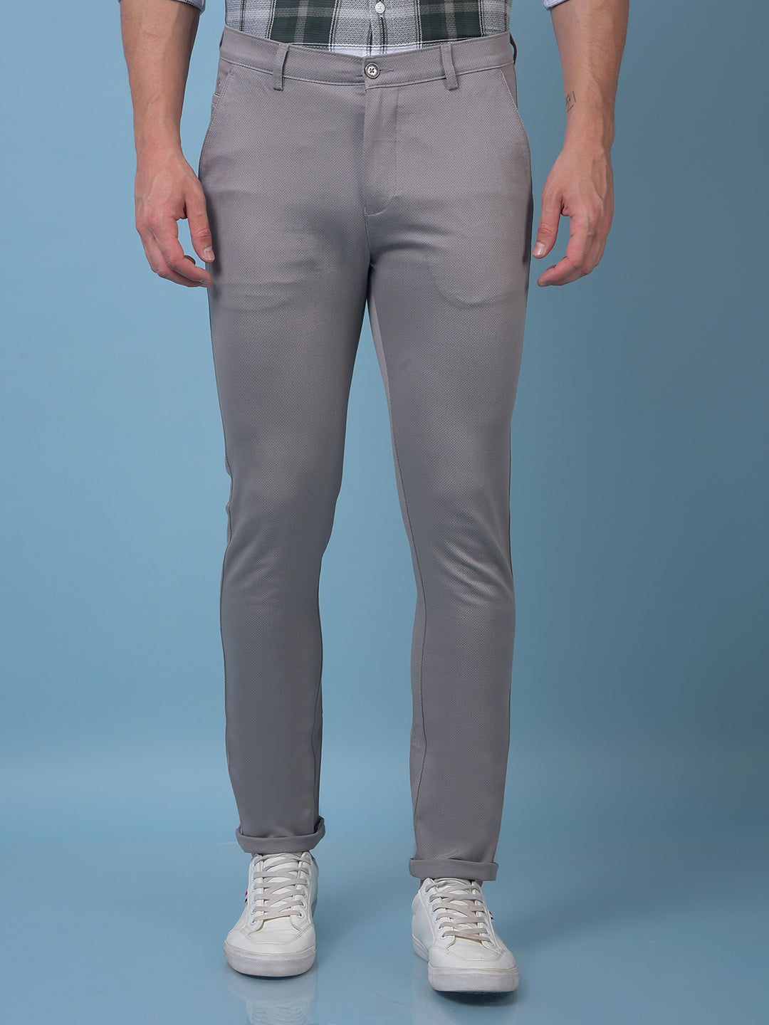 Grey Printed Trousers