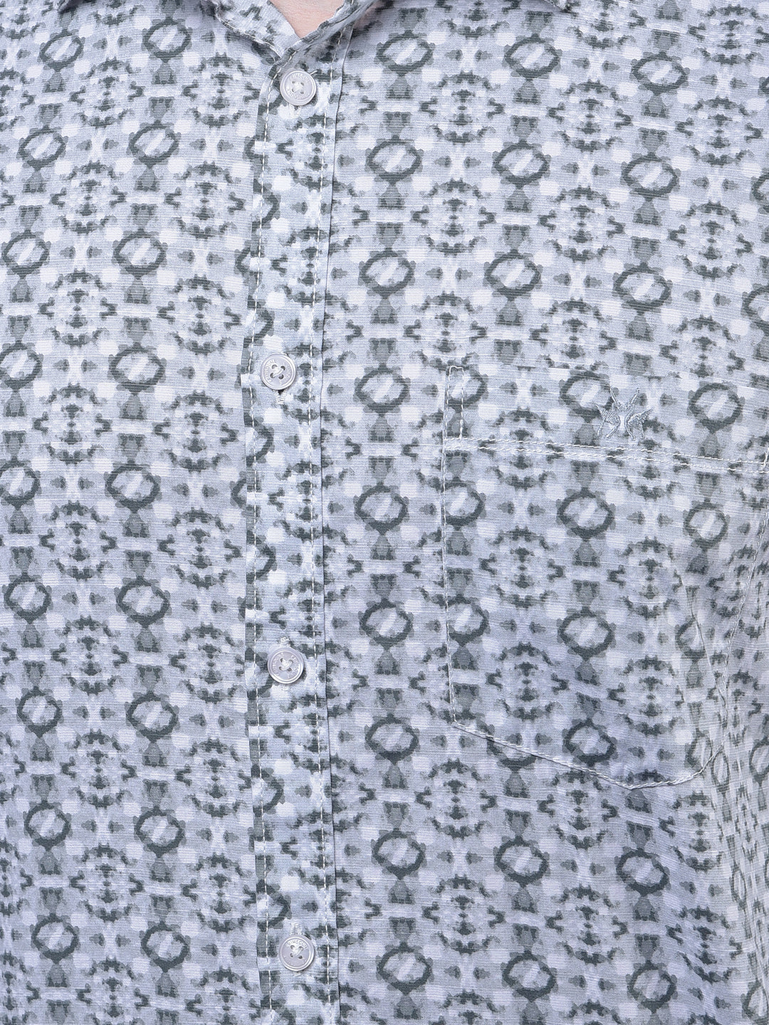 Grey Printed Shirt
