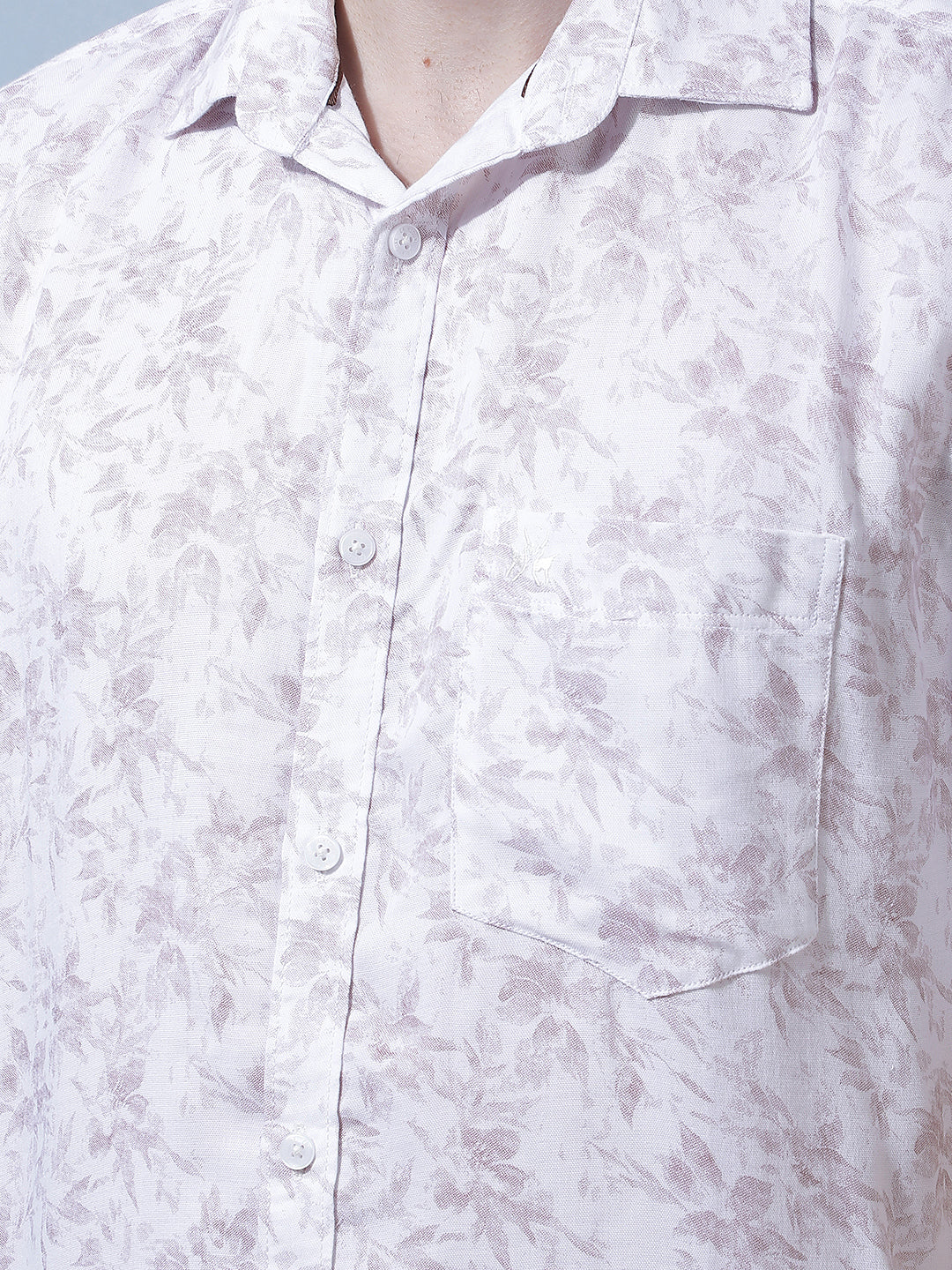 Purple Floral Print Shirt