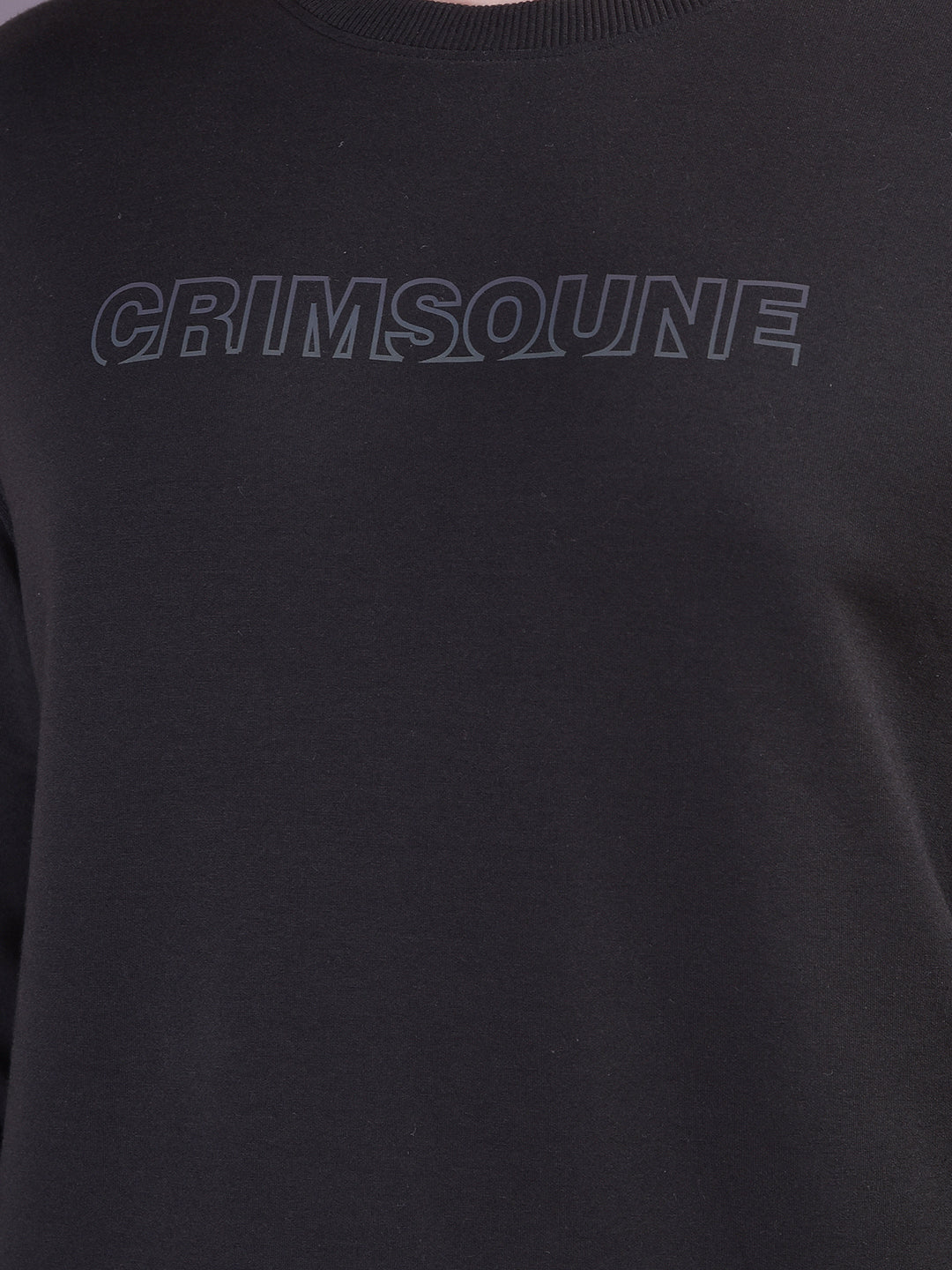Black Typographic Print Sweatshirt