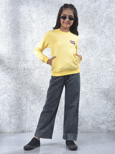 Yellow Knitted Sweatshirt