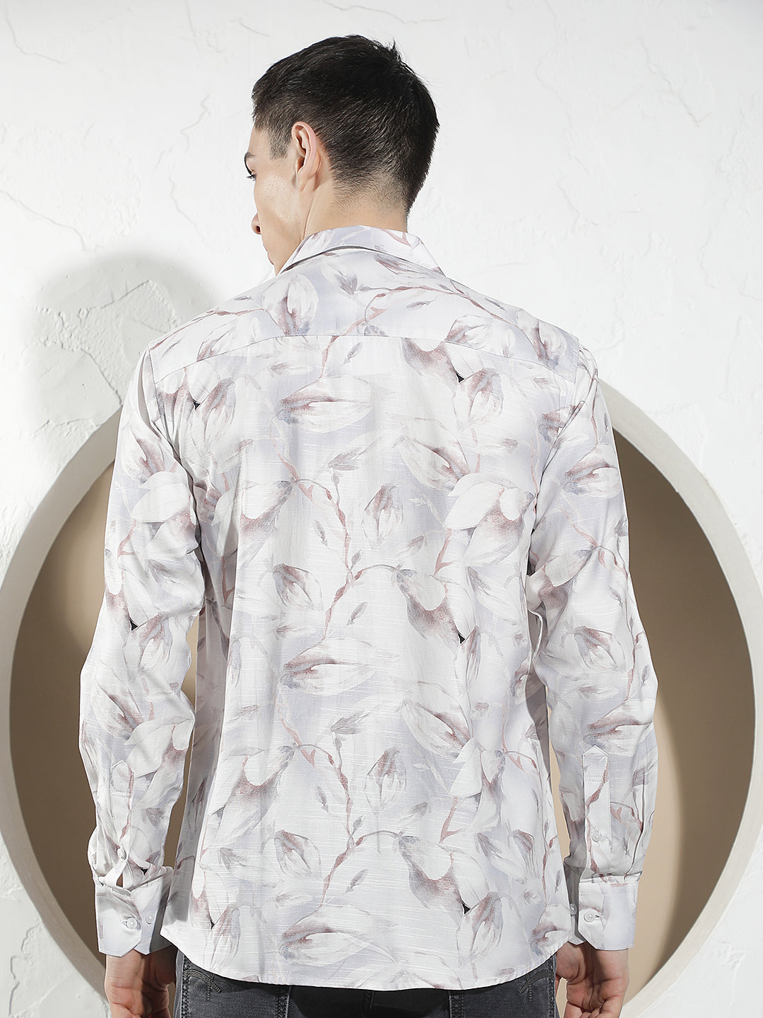 Purple Floral Print Shirt