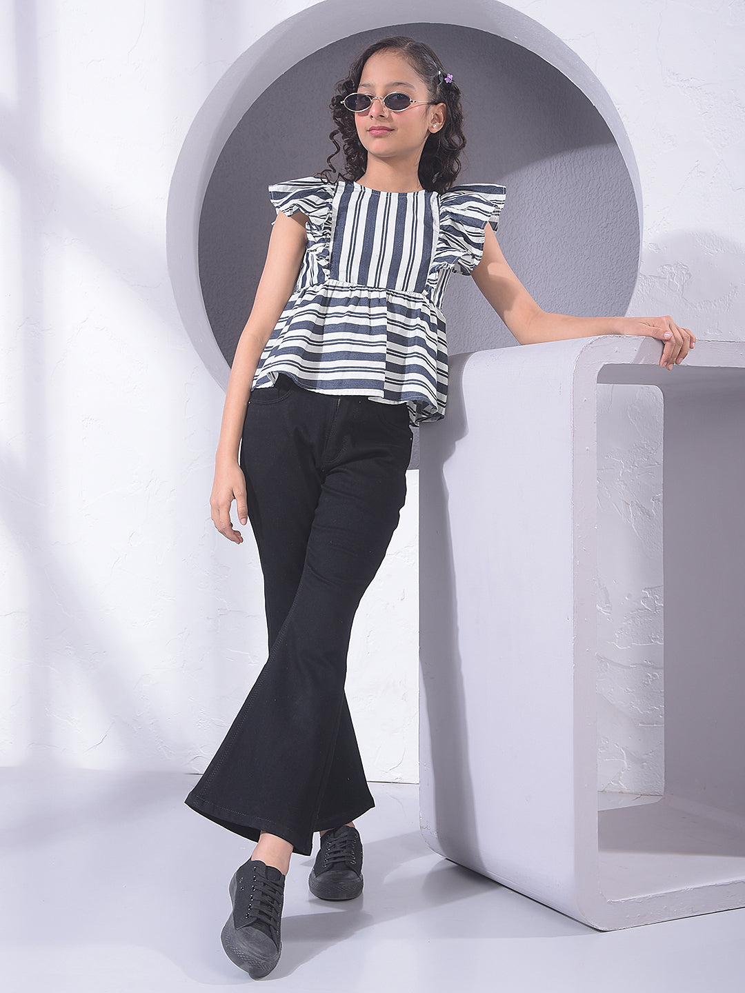 Jet Black Flared Bootcut Jeans