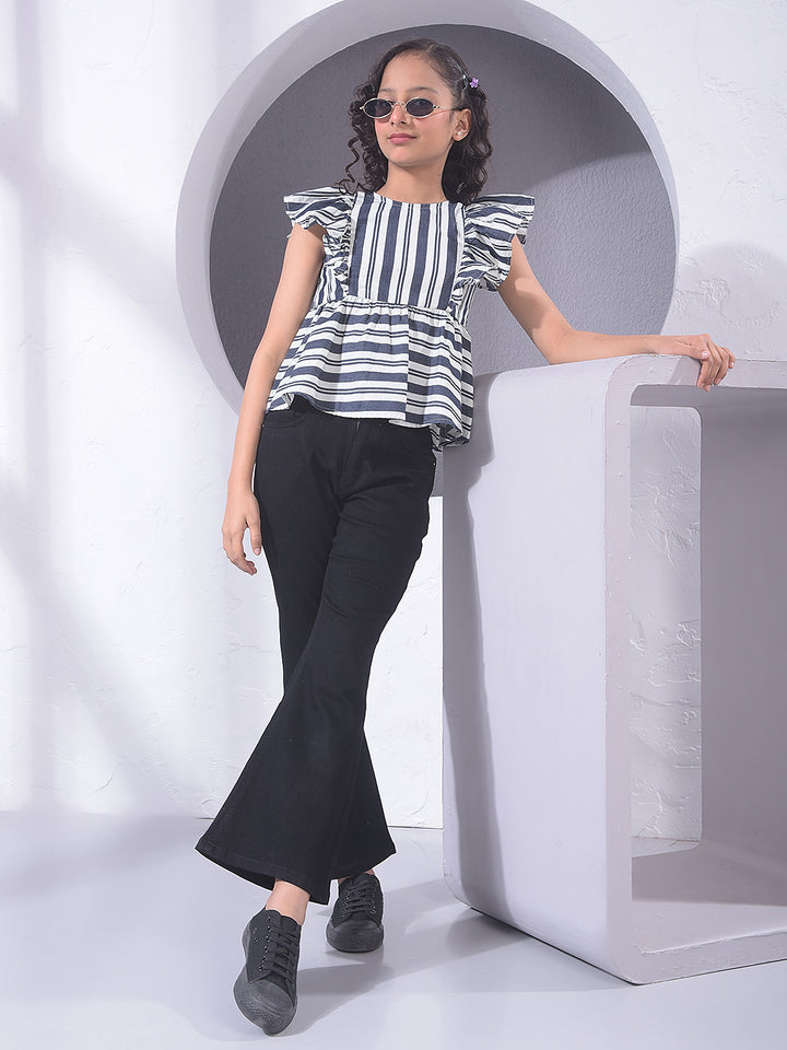 Jet Black Flared Bootcut Jeans