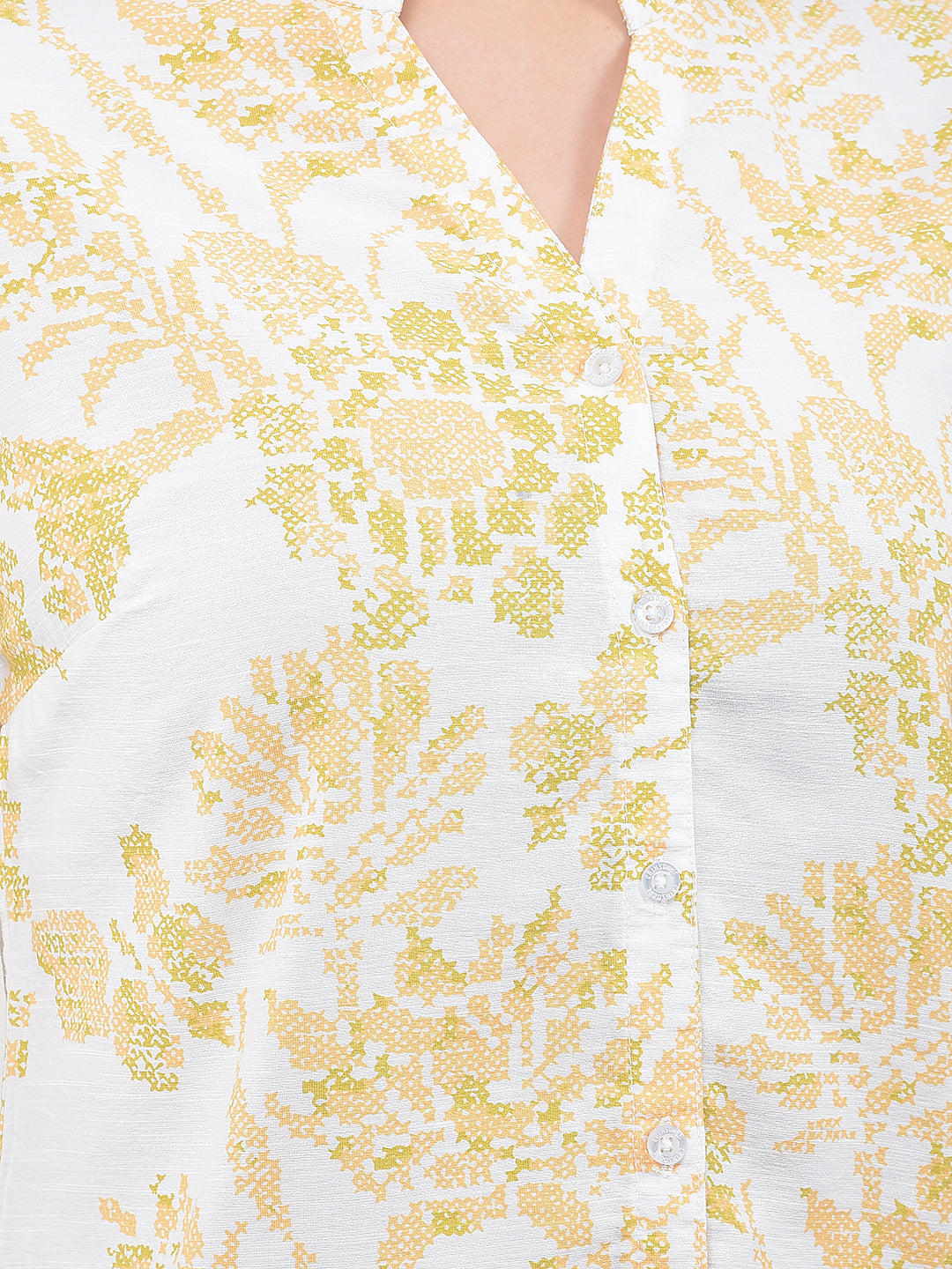 Orange Floral Print Shirt