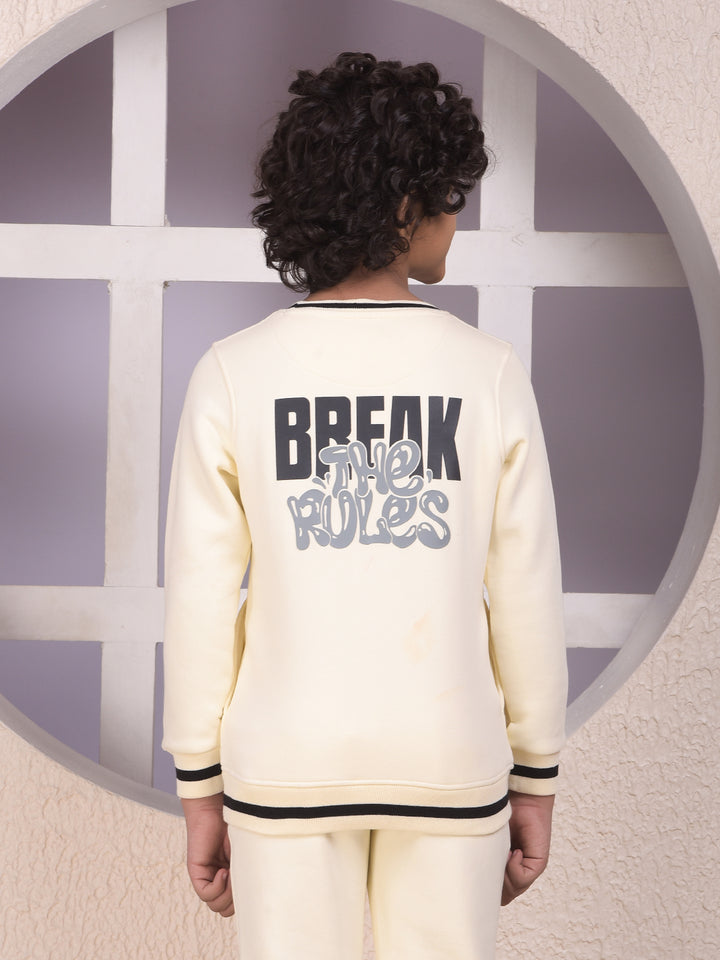 Sleek Cream Sweatshirt