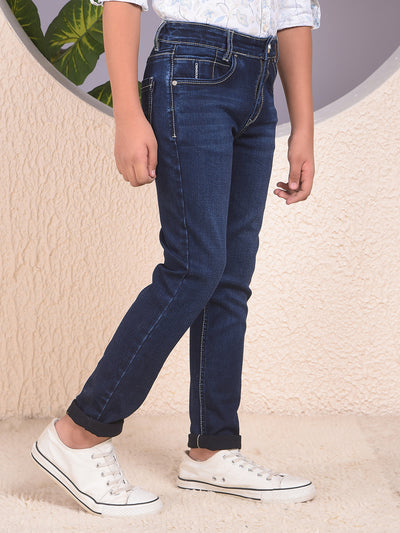 Chic Blue 100% Cotton Jeans