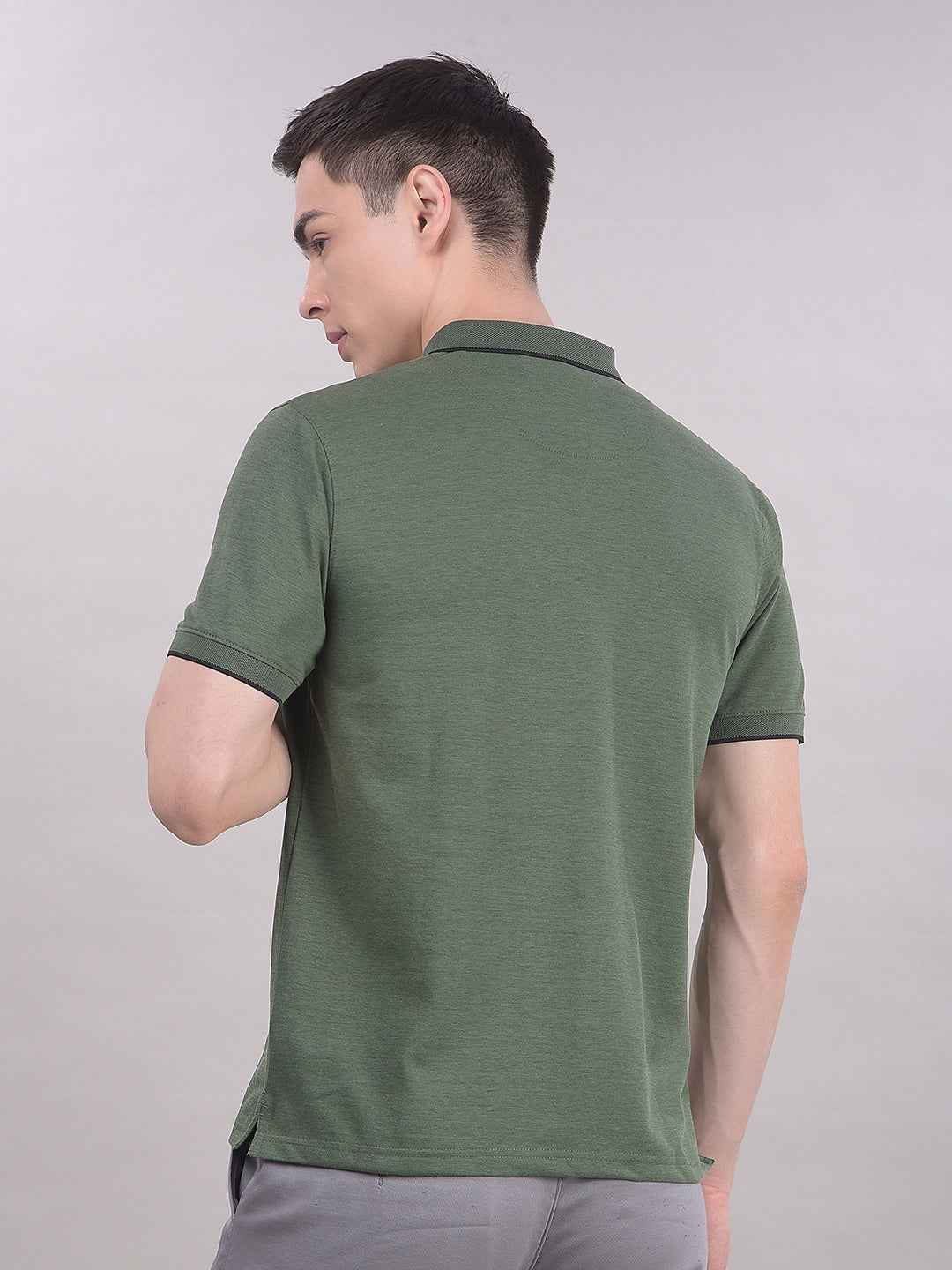 Green Polo Neck T-Shirt
