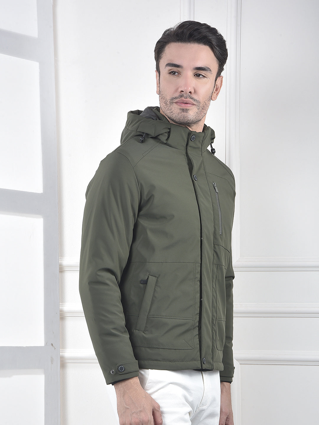 Green Hooded Puffer Jacket