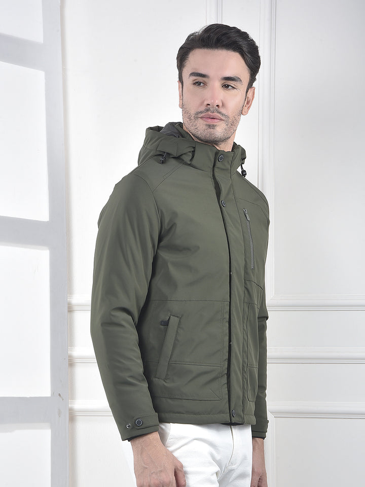 Green Hooded Puffer Jacket