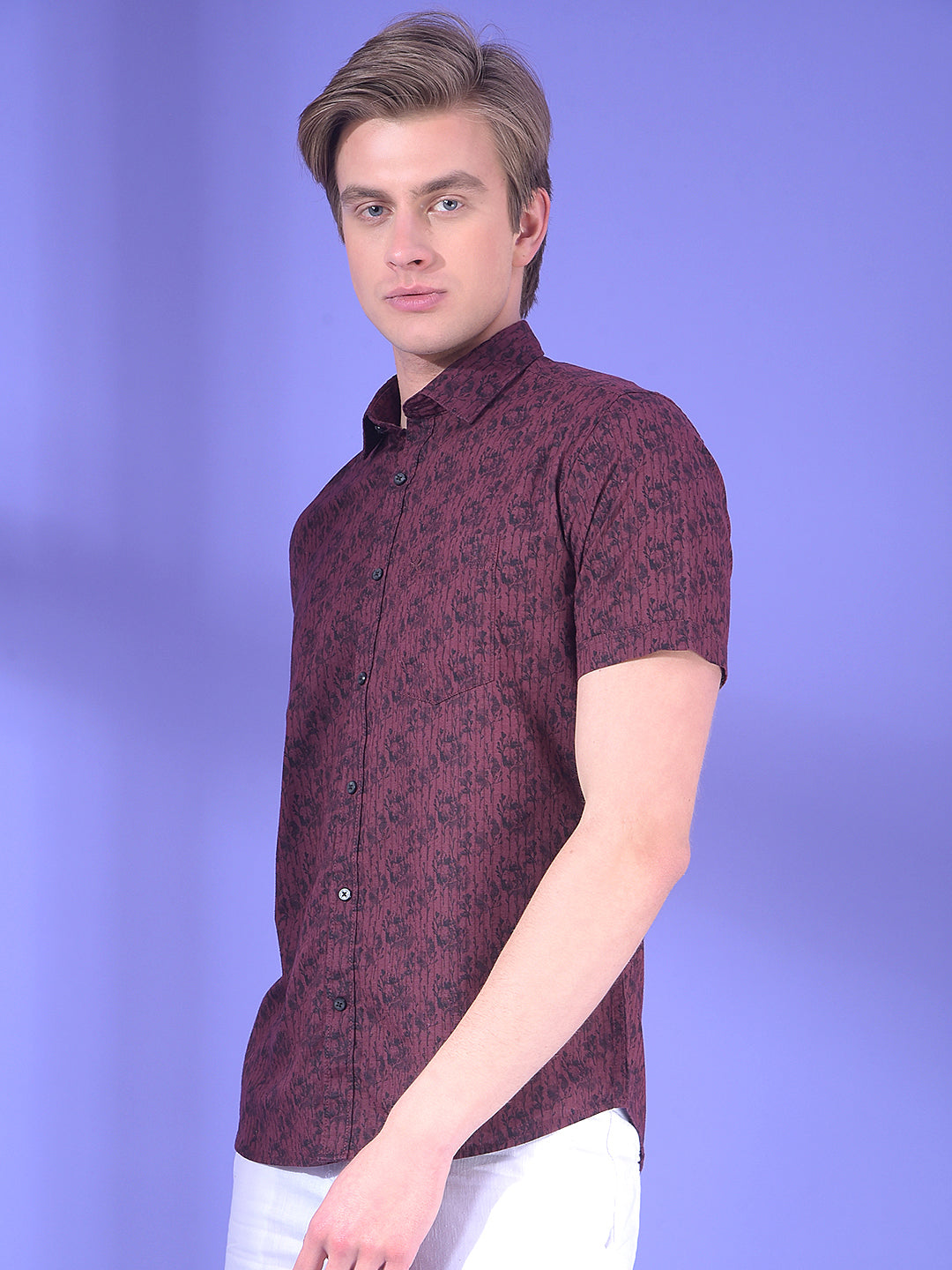 Tempest Wine Floral Print Shirt