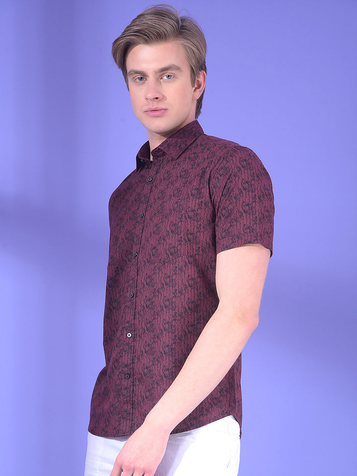 Tempest Wine Floral Print Shirt