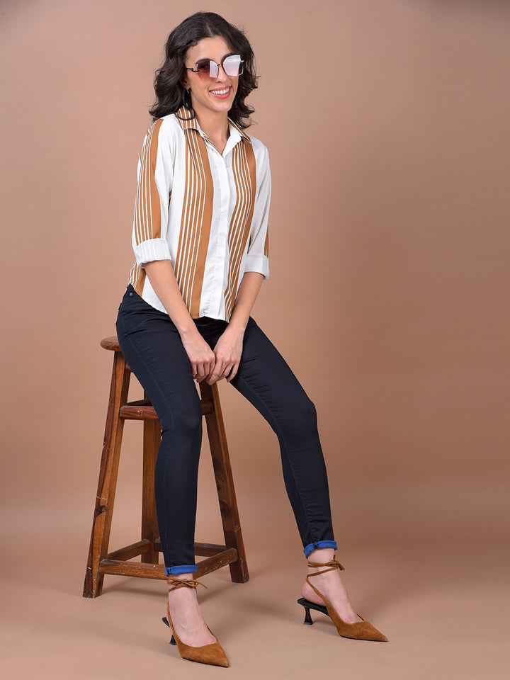 Mustard Horizontal Stripes Shirt