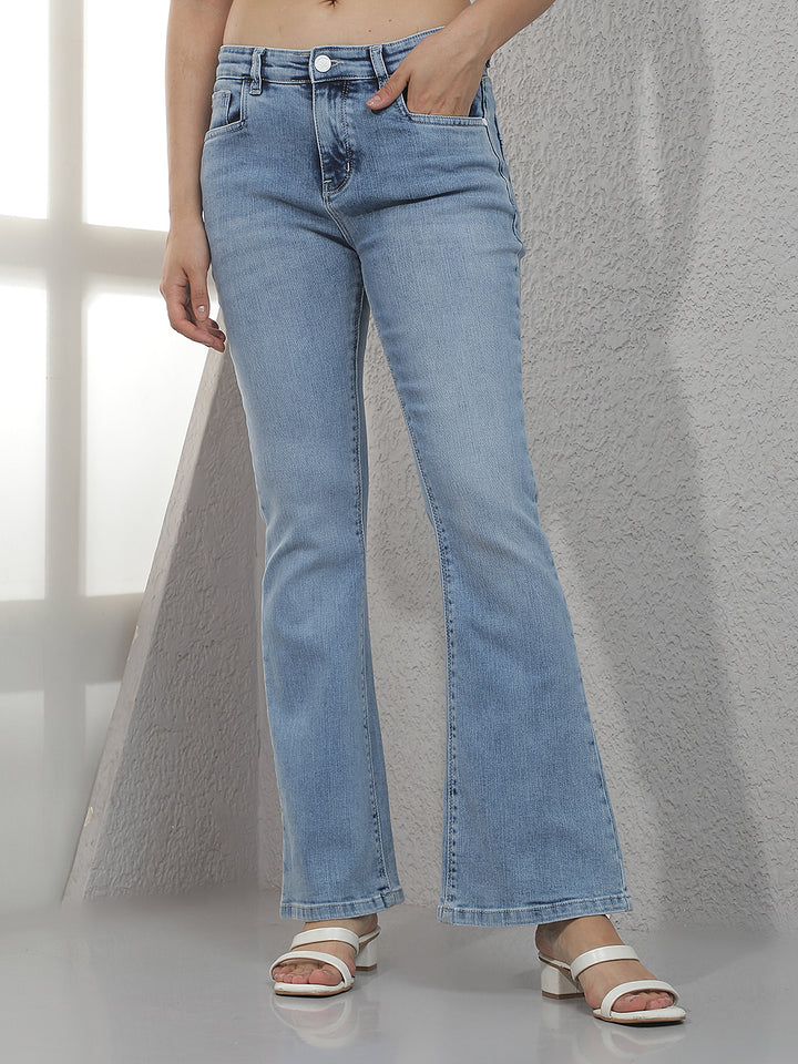 Sleek Royal Blue Bootcut Jeans