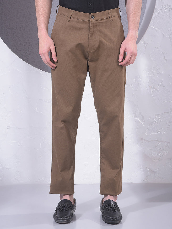 Earthy Brown Printed Trousers
