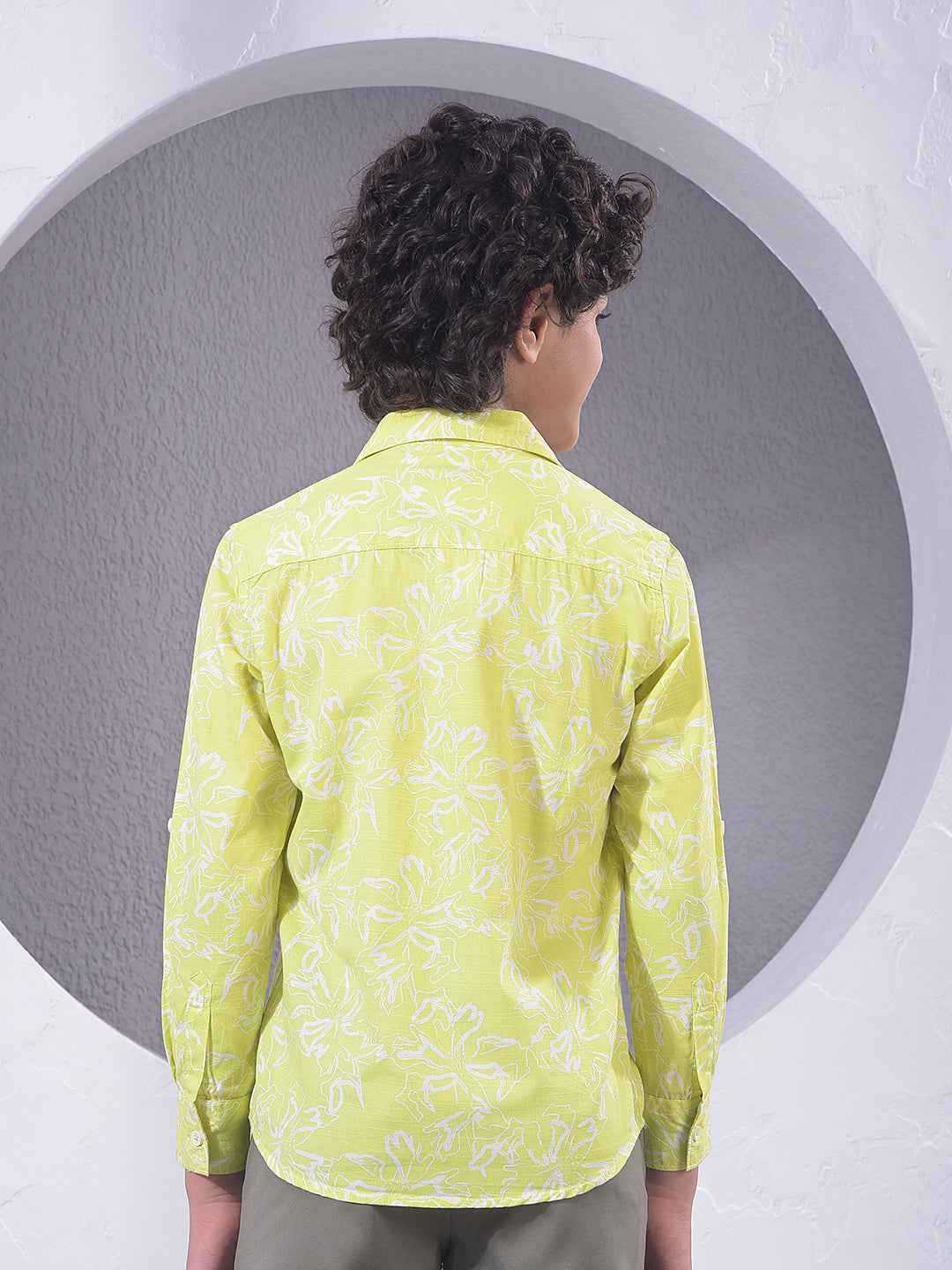 Green Floral Print Shirt