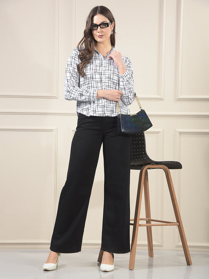 Signature Raven Black Wide-Leg Jeans