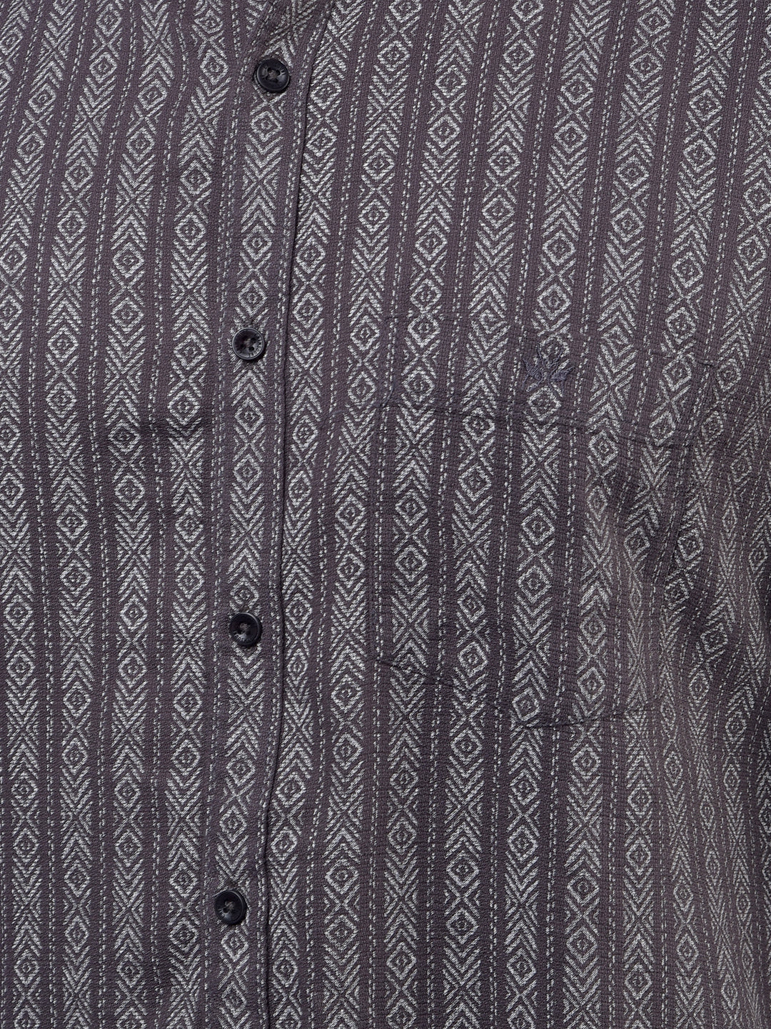 Grey Vertical Stripes Shirt