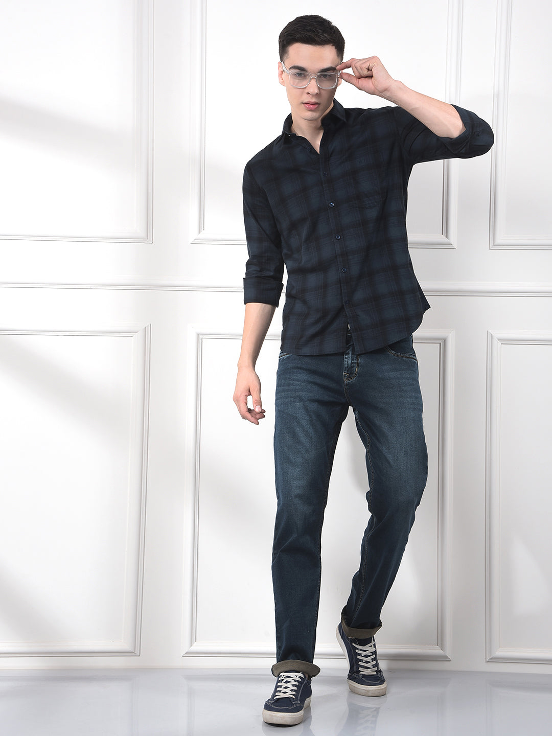 Green Checked 100% Cotton Shirt