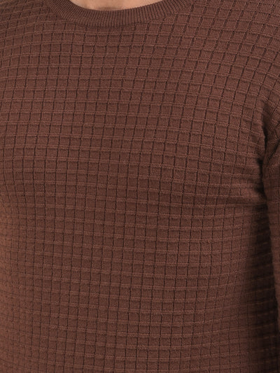 Urban Brown Jacquard Sweater