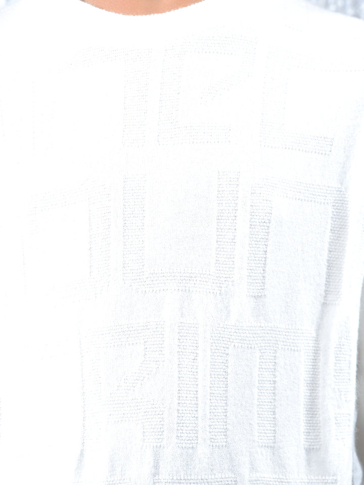 Off White Jacquard Sweater