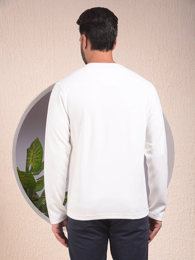 Off White Crew Neck Sweatshirt