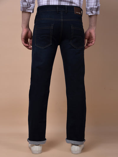 Iconic Navy Blue Straight Jeans