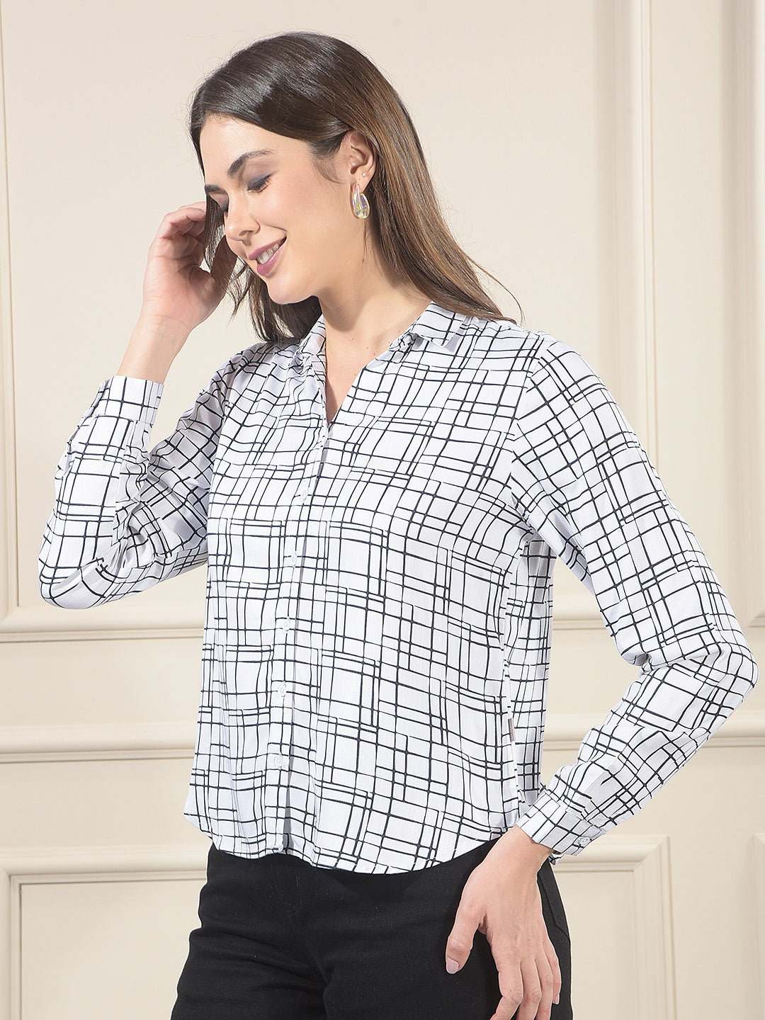 Relaxed Snow White Printed Shirt