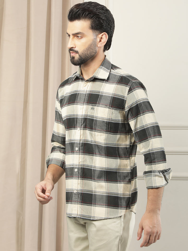 Green Checked Corduroy Shirt