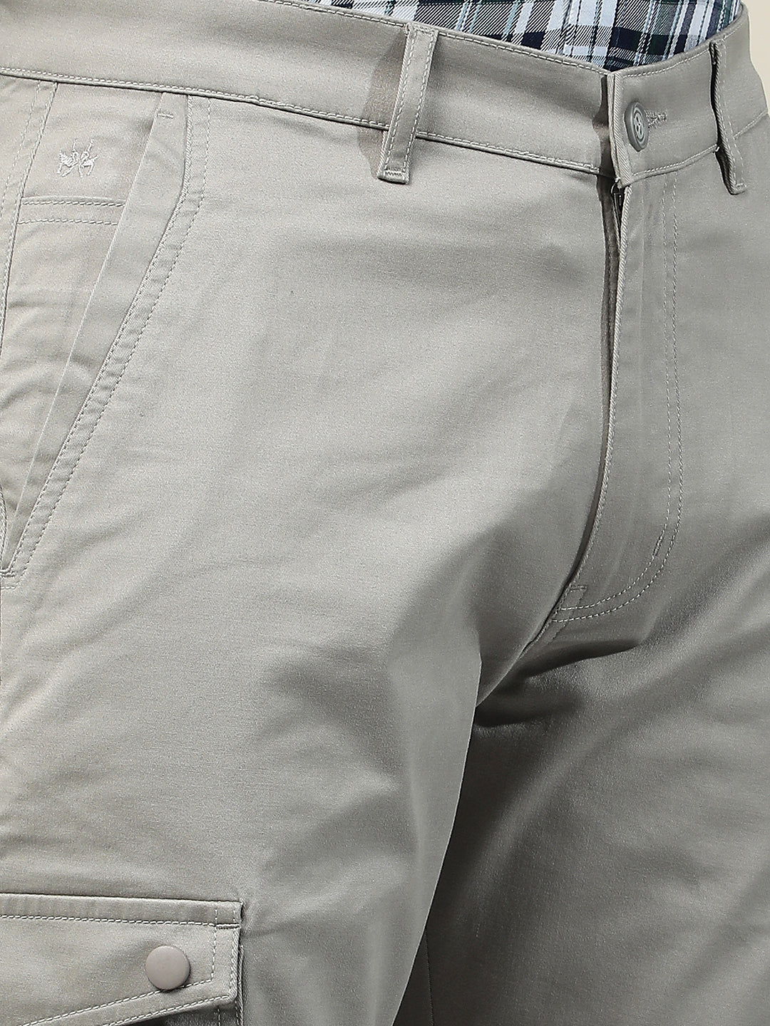 Chic Heather Grey Cargo Trousers