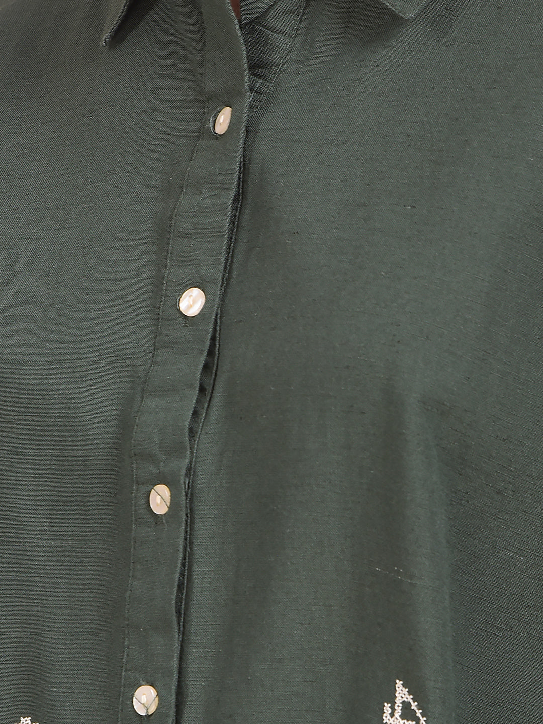 Green Embroidered Shirt