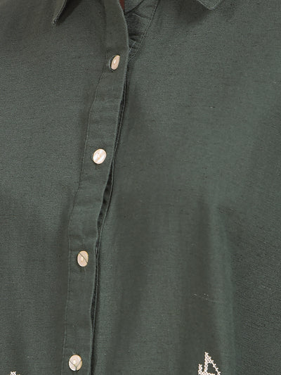 Green Embroidered Shirt