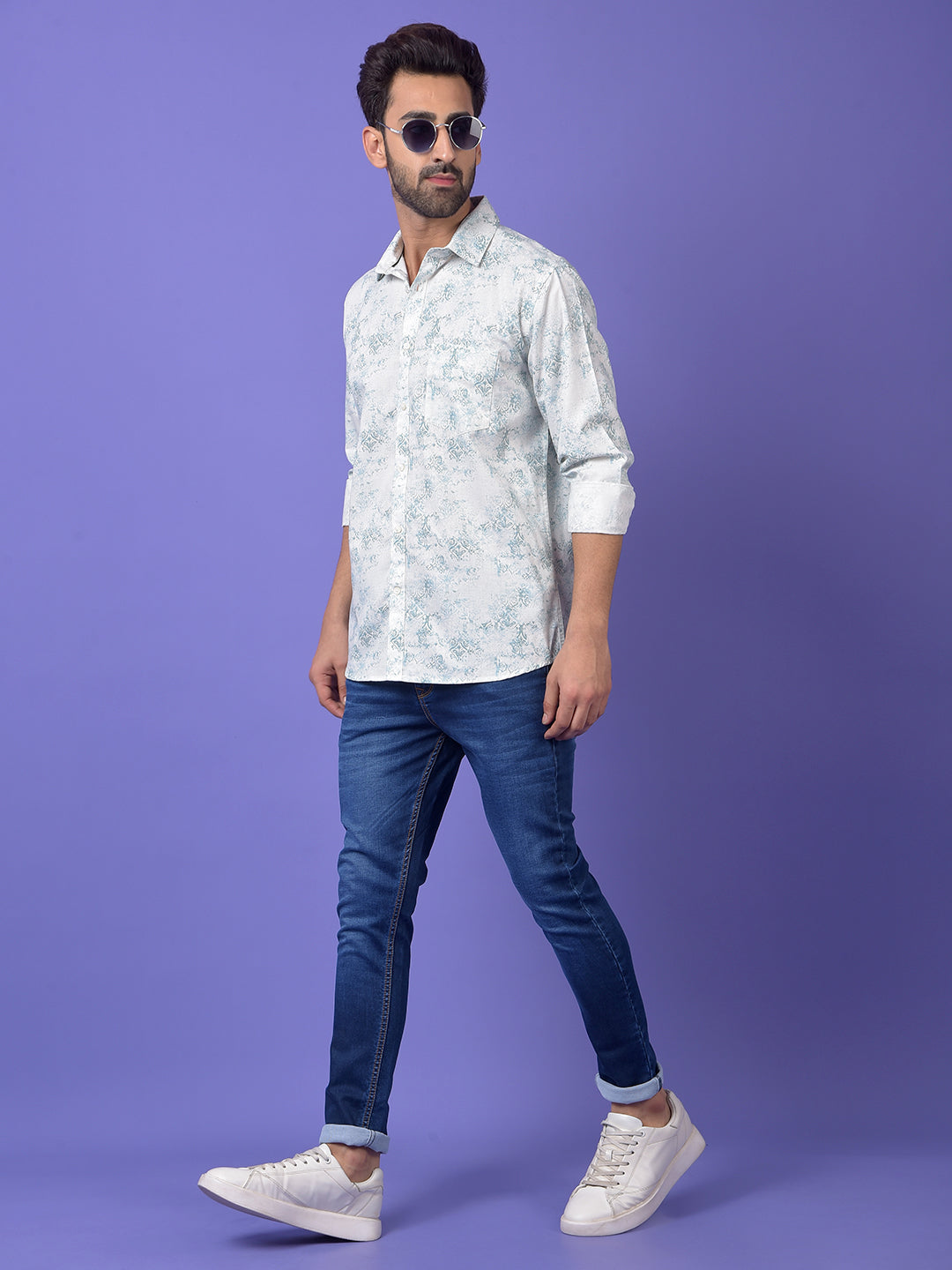 Green Printed Shirt