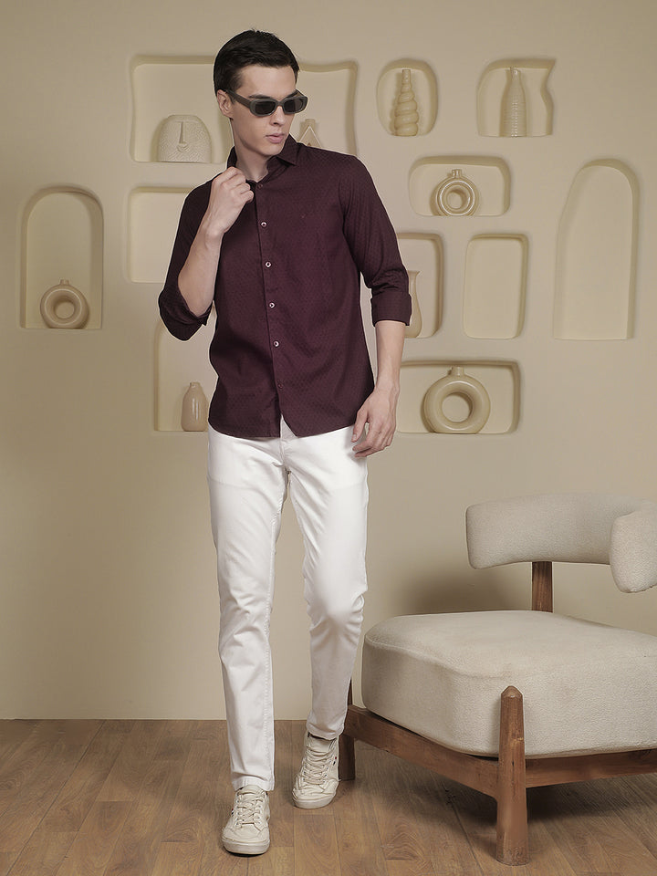Structured Deep Wine Shirt