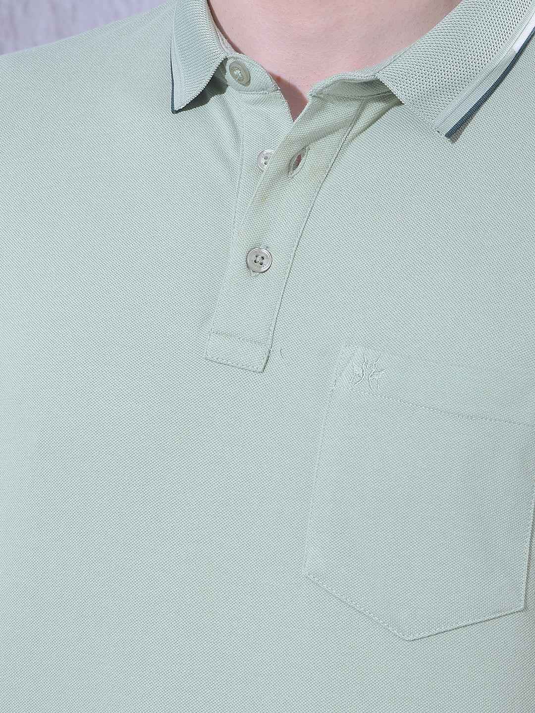 Green Polo Neck T-Shirt