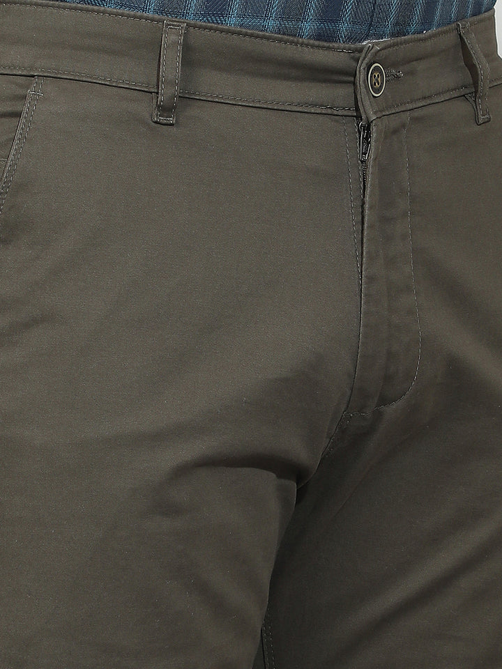 Grey Straight Stretchable Trousers-Men Trousers-Crimsoune Club