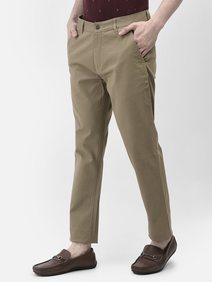 Khaki Printed Trousers