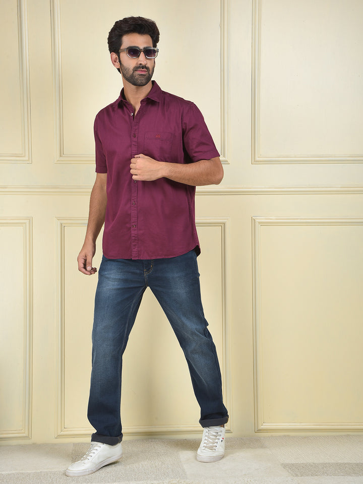 Urban Ease Maroon Shirt