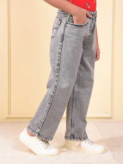 Grey Heavy-Fade Baggy Jeans