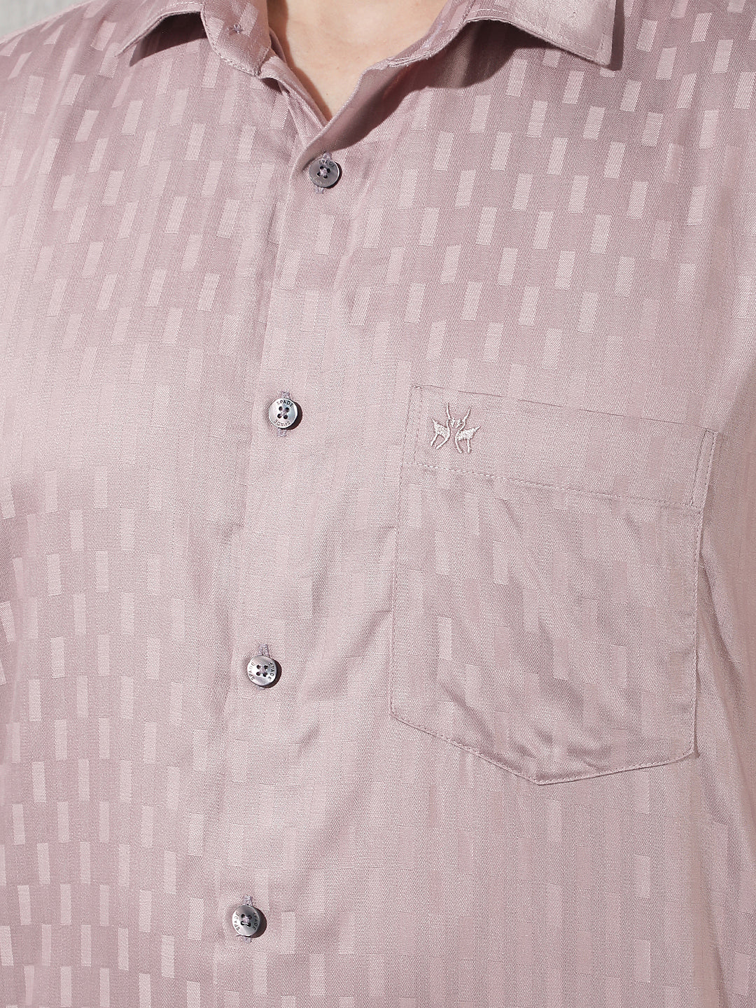 Purple Smart Casual Printed Shirt