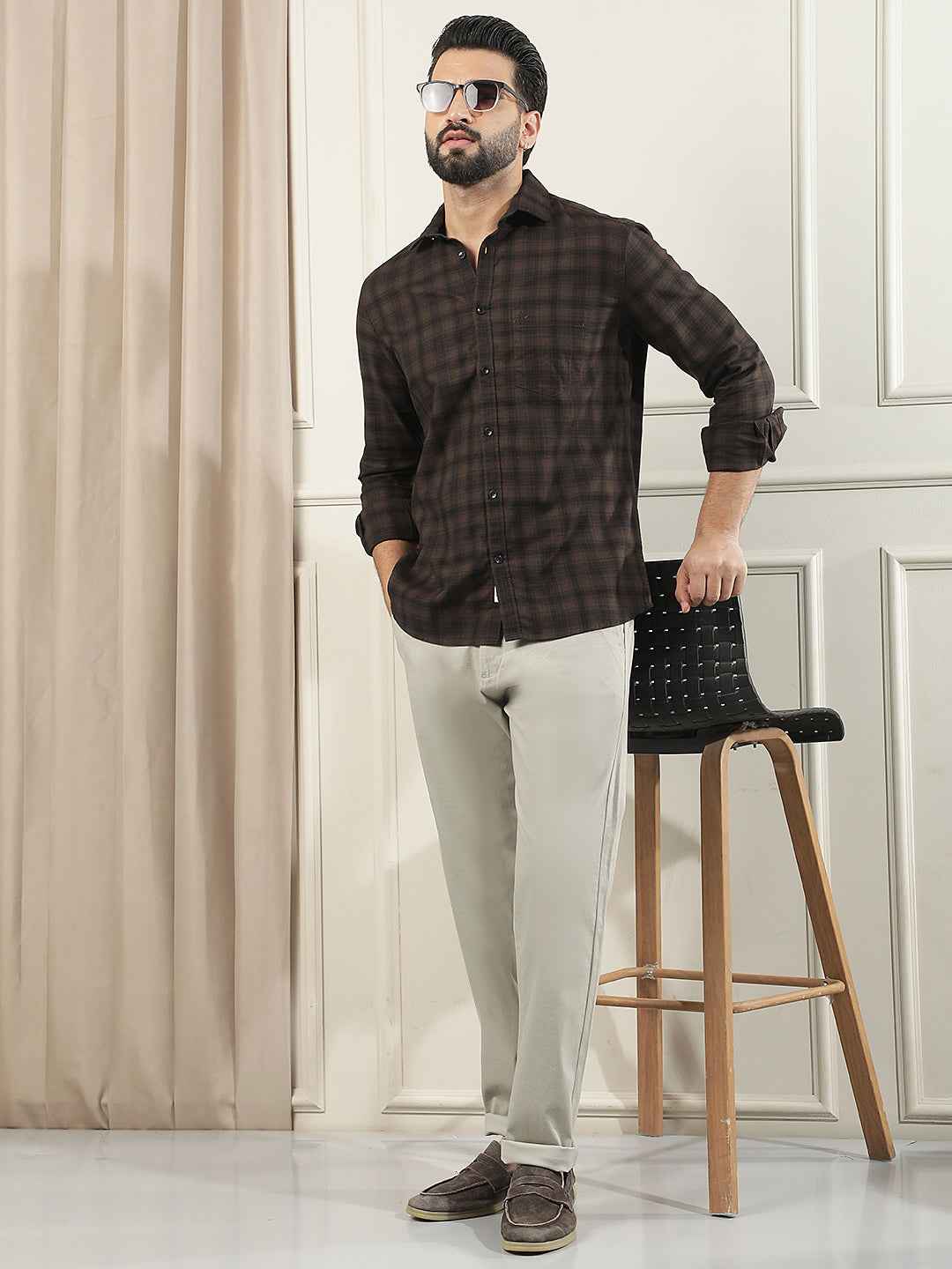Beige Everyday Wear Trousers