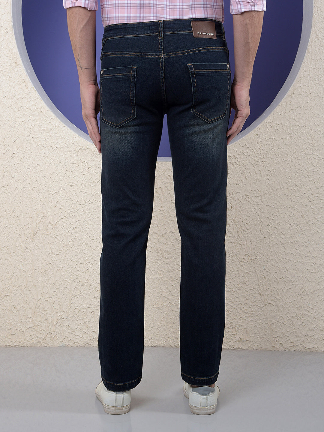Blue Smooth-Wash Straight Jeans