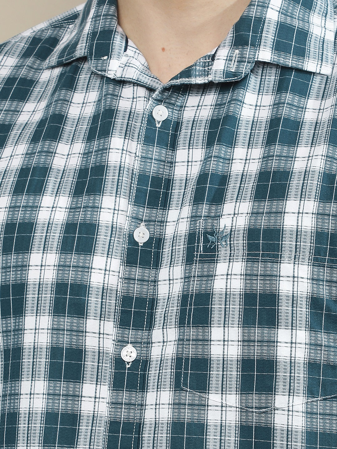 Blue Checked 100% Cotton Shirt
