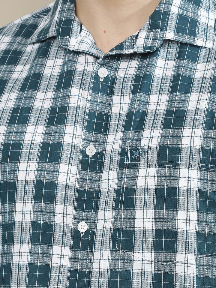 Blue Checked 100% Cotton Shirt