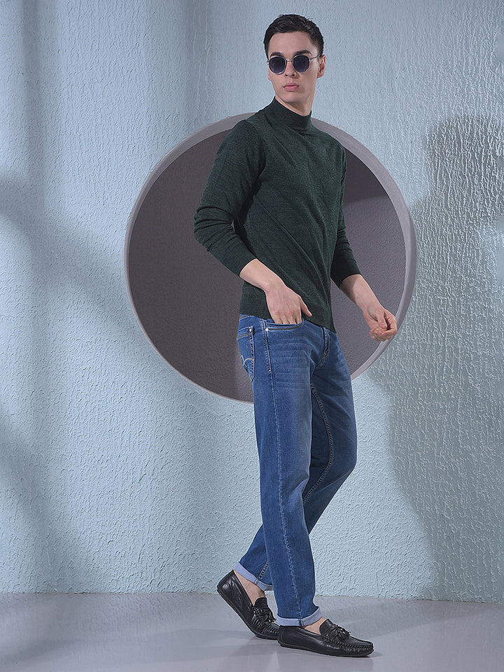 Navy Blue Sweater-Men Sweaters-Crimsoune Club