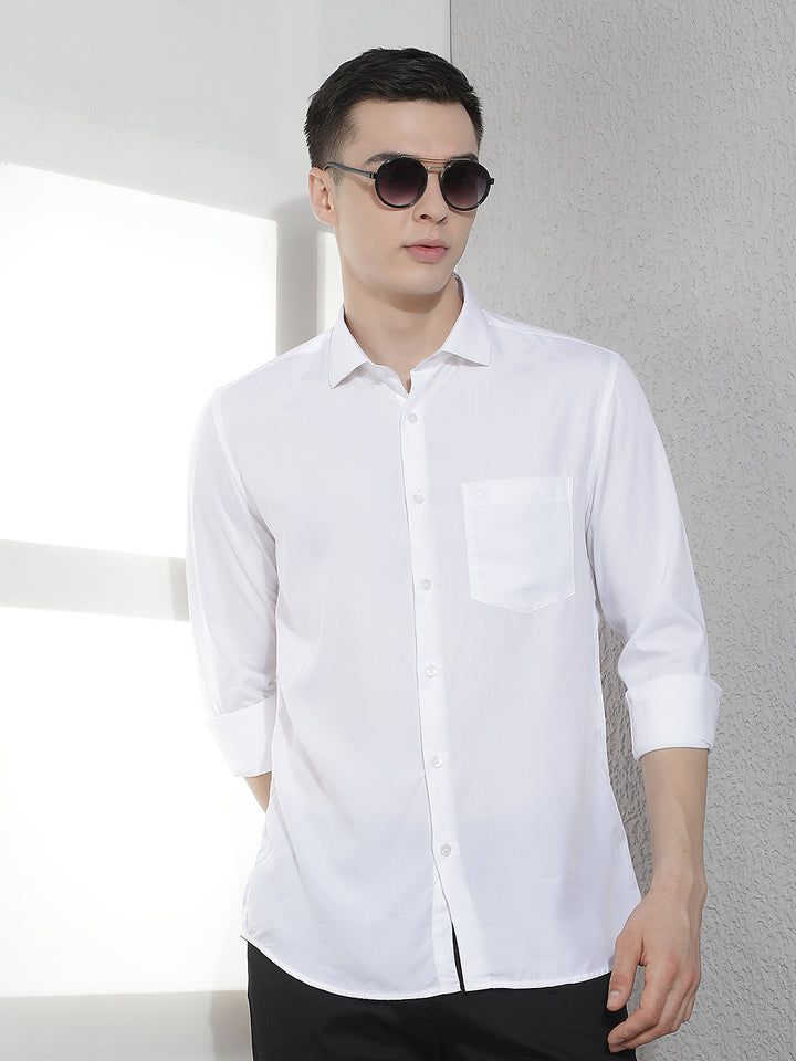 Smart White Modal Shirt