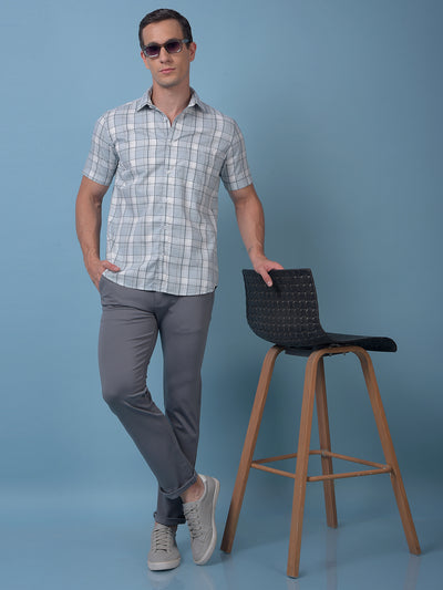 Green Checked 100% Cotton Shirt