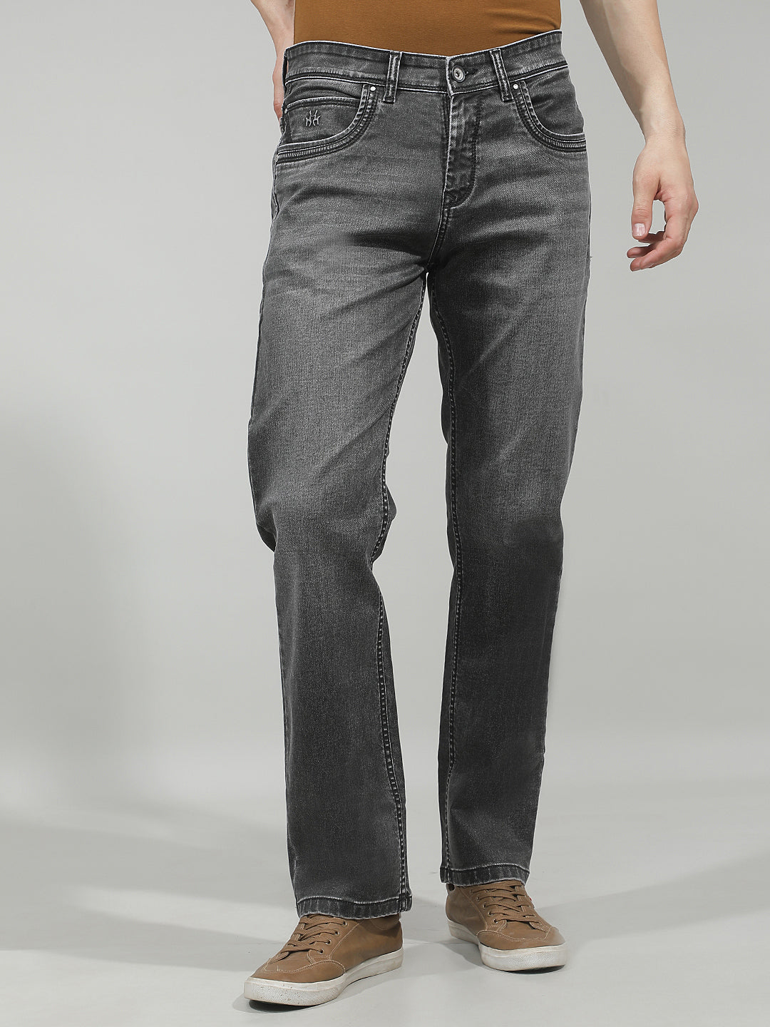 Refined Iron Grey Straight Jeans
