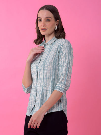 Green Printed Shirt