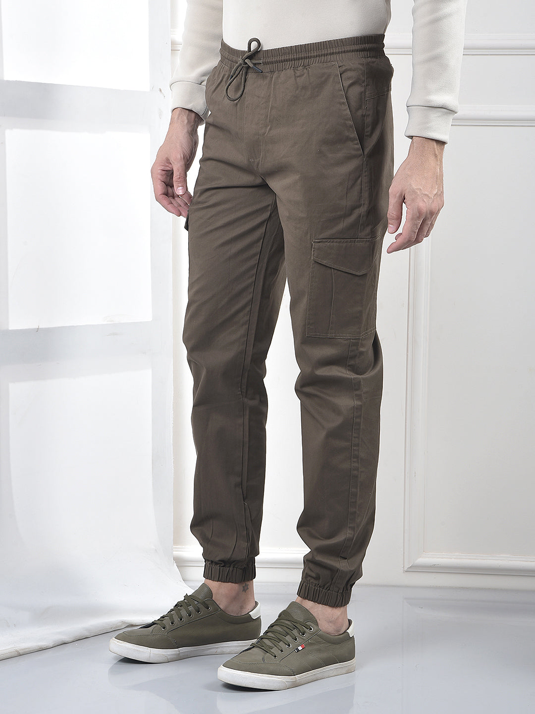 Vivid Olive Cargo Joggers
